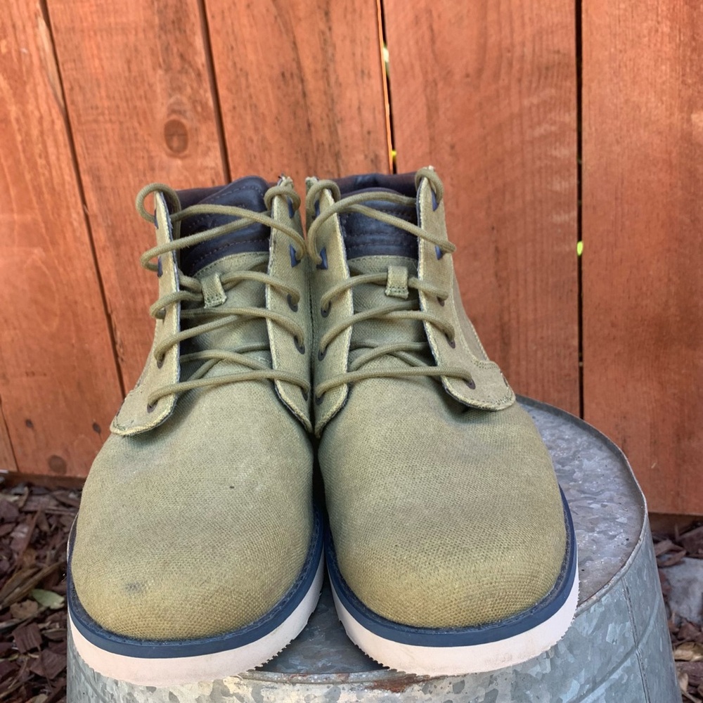 Teva Men's M Mason Waxed Canvas Chukka Boot, Avocado, 10.5 M US